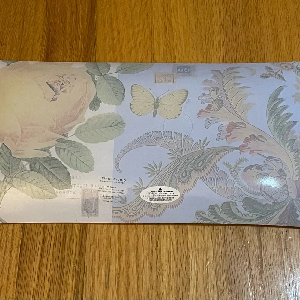 EUC Fringe Studio Floral Glass Trinket Tray